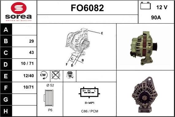 Sera FO6082 - Alternator autospares.lv