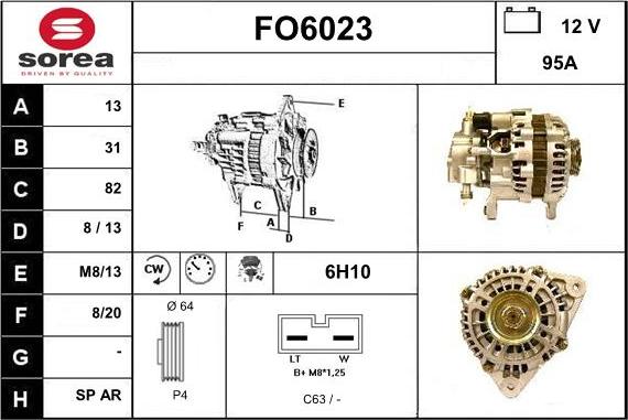 Sera FO6023 - Alternator autospares.lv