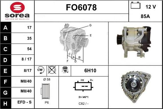 Sera FO6078 - Alternator autospares.lv