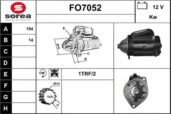 Sera FO7052 - Starter autospares.lv