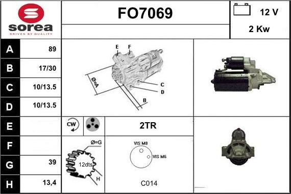 Sera FO7069 - Starter autospares.lv