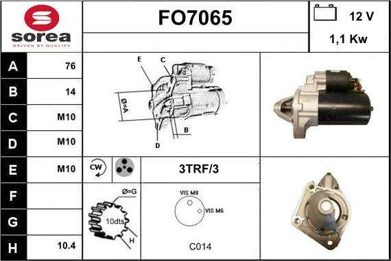 Sera FO7065 - Starter autospares.lv