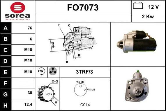 Sera FO7073 - Starter autospares.lv