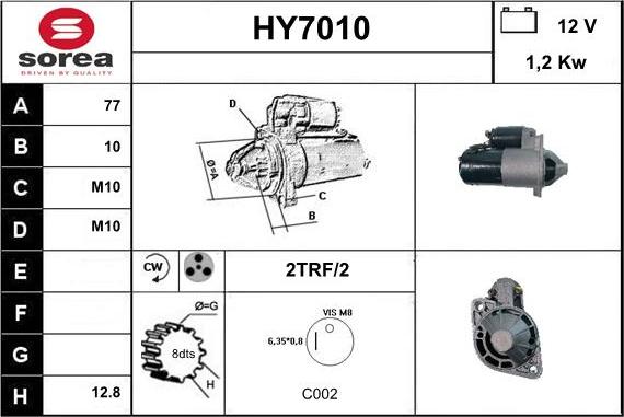 Sera HY7010 - Starter autospares.lv