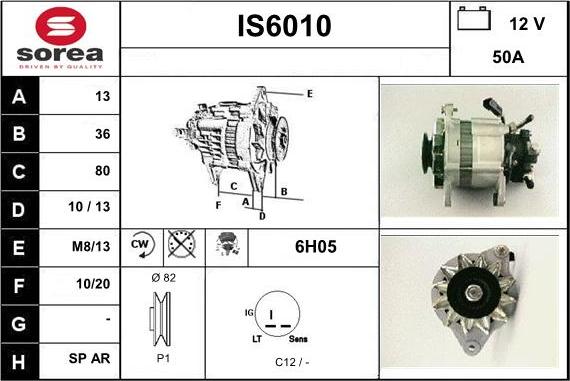 Sera IS6010 - Alternator autospares.lv