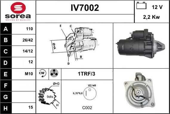 Sera IV7002 - Starter autospares.lv