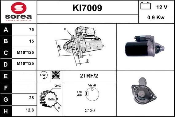 Sera KI7009 - Starter autospares.lv