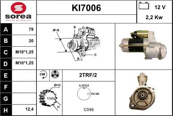 Sera KI7006 - Starter autospares.lv