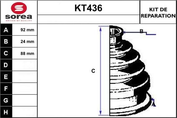 Sera KT436 - Bellow, drive shaft autospares.lv