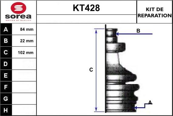 Sera KT428 - Bellow, drive shaft autospares.lv