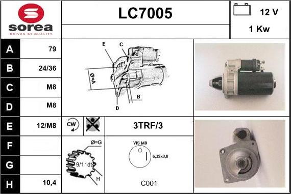 Sera LC7005 - Starter autospares.lv