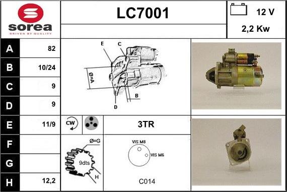 Sera LC7001 - Starter autospares.lv