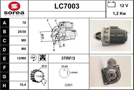 Sera LC7003 - Starter autospares.lv