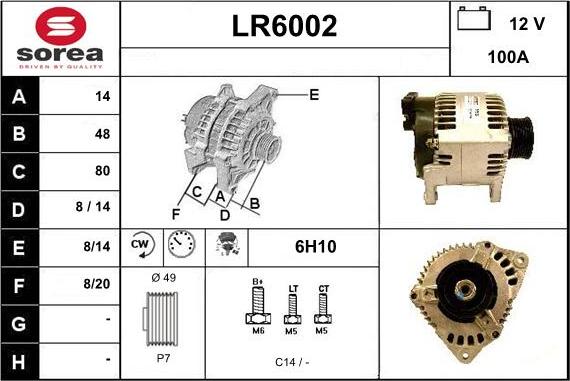 Sera LR6002 - Alternator autospares.lv