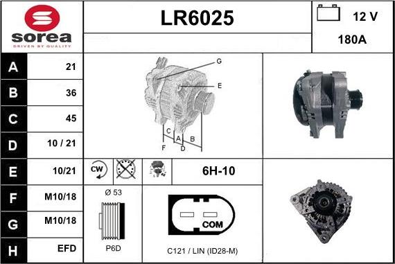 Sera LR6025 - Alternator autospares.lv