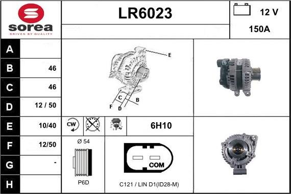 Sera LR6023 - Alternator autospares.lv