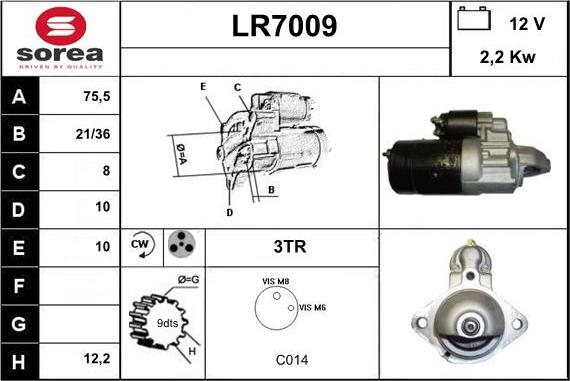 Sera LR7009 - Starter autospares.lv