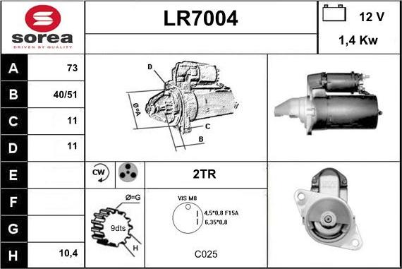 Sera LR7004 - Starter autospares.lv