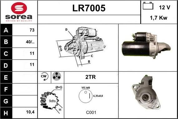 Sera LR7005 - Starter autospares.lv