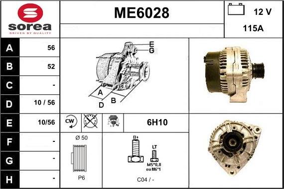 Sera ME6028 - Alternator autospares.lv