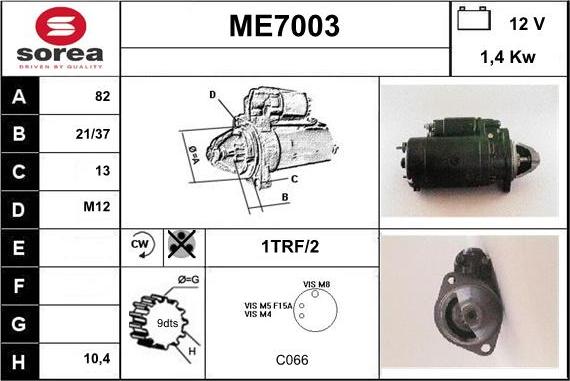 Sera ME7003 - Starter autospares.lv