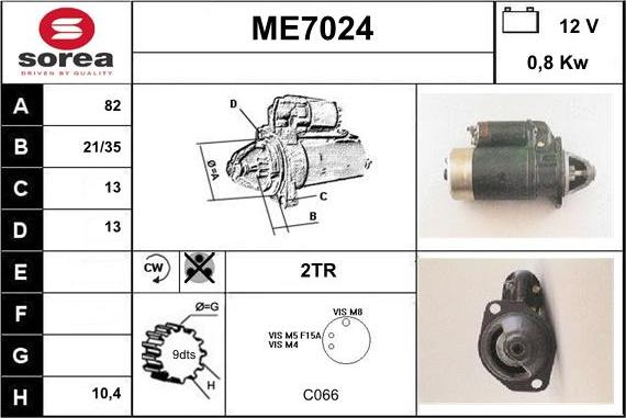 Sera ME7024 - Starter autospares.lv