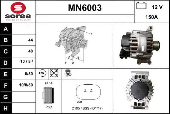 Sera MN6003 - Alternator autospares.lv