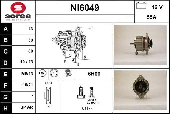 Sera NI6049 - Alternator autospares.lv