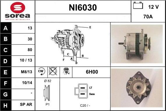 Sera NI6030 - Alternator autospares.lv