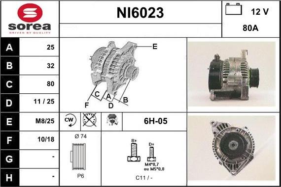 Sera NI6023 - Alternator autospares.lv