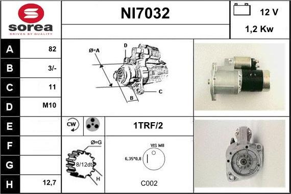 Sera NI7032 - Starter autospares.lv