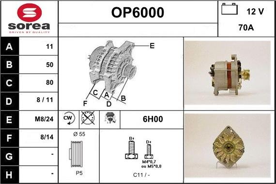 Sera OP6000 - Alternator autospares.lv