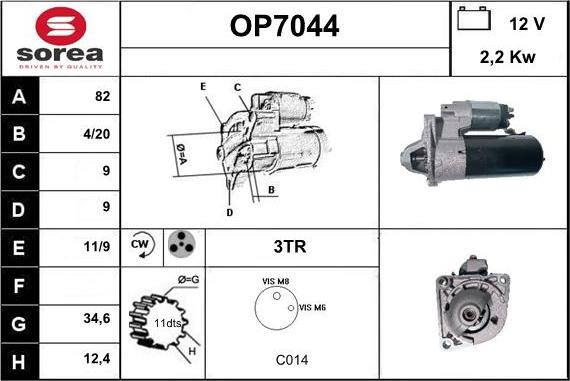 Sera OP7044 - Starter autospares.lv