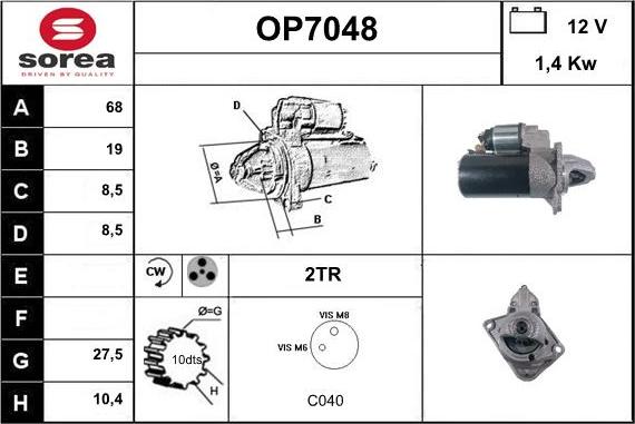 Sera OP7048 - Starter autospares.lv