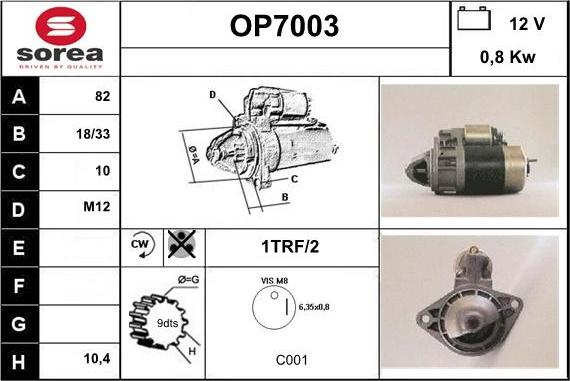 Sera OP7003 - Starter autospares.lv