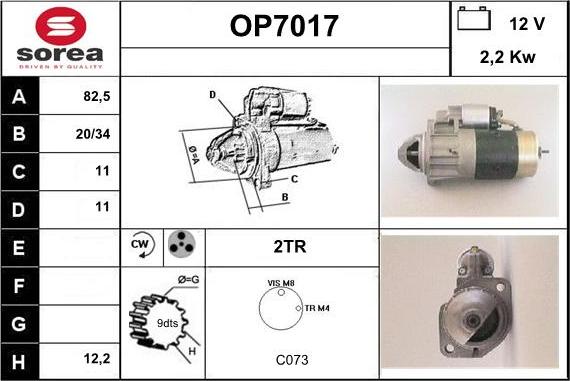 Sera OP7017 - Starter autospares.lv