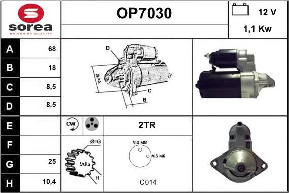 Sera OP7030 - Starter autospares.lv