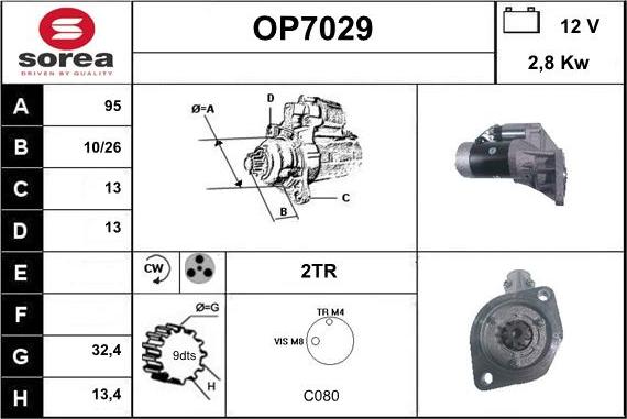 Sera OP7029 - Starter autospares.lv