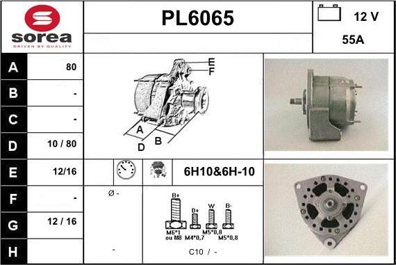 Sera PL6065 - Alternator autospares.lv