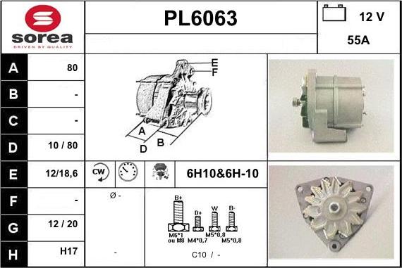 Sera PL6063 - Alternator autospares.lv