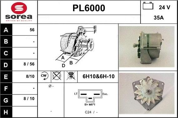 Sera PL6000 - Alternator autospares.lv