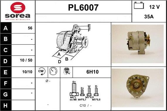 Sera PL6007 - Alternator autospares.lv