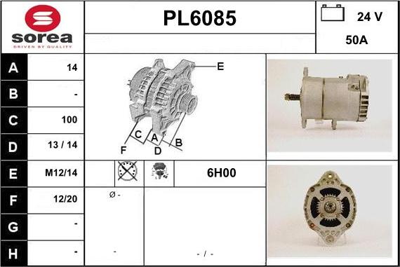 Sera PL6085 - Alternator autospares.lv