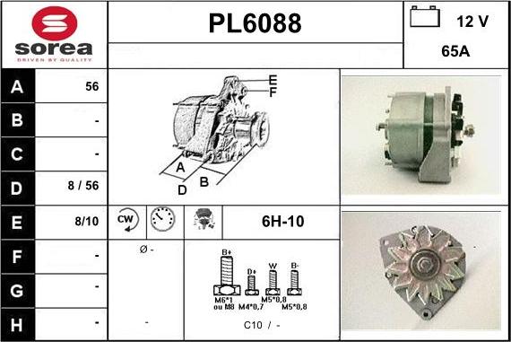 Sera PL6088 - Alternator autospares.lv