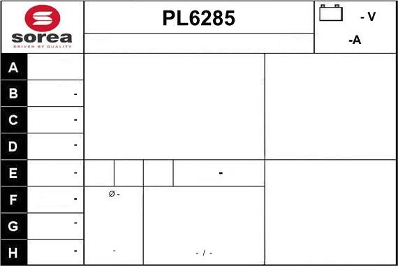 Sera PL6285 - Alternator autospares.lv