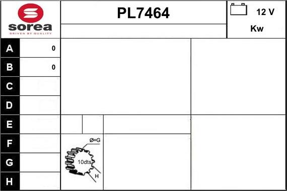 Sera PL7464 - Starter autospares.lv