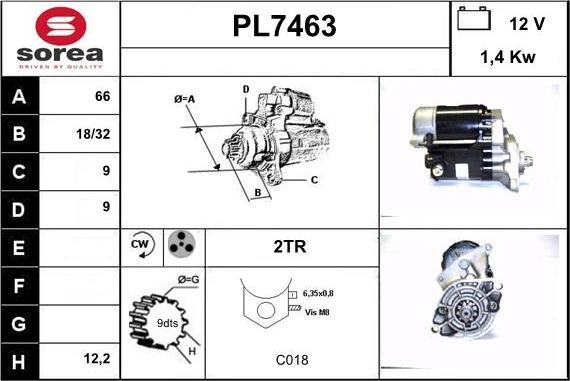 Sera PL7463 - Starter autospares.lv