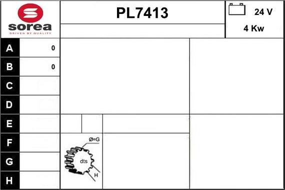 Sera PL7413 - Starter autospares.lv