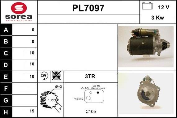 Sera PL7097 - Starter autospares.lv