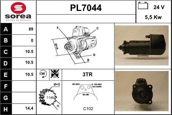 Sera PL7044 - Starter autospares.lv